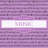 Music Sheets Digital Paper DP4382B - Digital Paper Shop