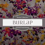 Floral Burlap Digital Paper DP3769 - Digital Paper Shop