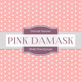 Pink Damask Digital Paper DP447 - Digital Paper Shop