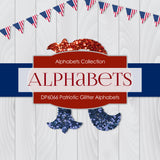 Patriotic Glitter Alphabets Digital Paper DP6066 - Digital Paper Shop - 3