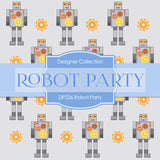 Robot Party Digital Paper DP226 - Digital Paper Shop