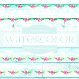 Watercolor Flowers Digital Paper DP3827 - Digital Paper Shop - 3