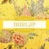 Floral Burlap Digital Paper DP3767 - Digital Paper Shop