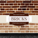 Brick Wall Wood Digital Paper DP2274A - Digital Paper Shop