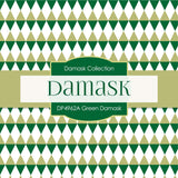Green Damask Digital Paper DP4962A - Digital Paper Shop