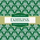 Green Damask Digital Paper DP4962A - Digital Paper Shop