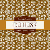 Brown Damask Digital Paper DP4951A - Digital Paper Shop