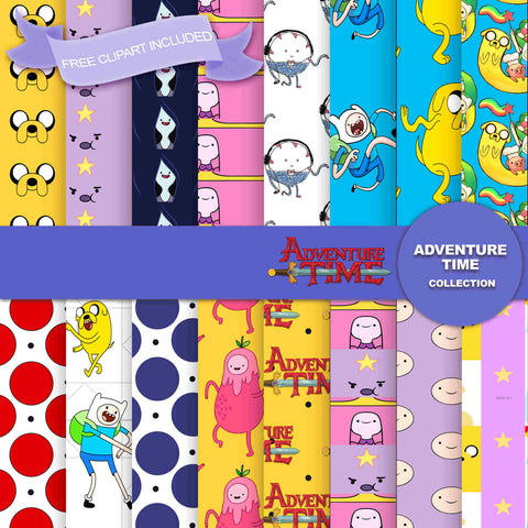 Adventure Time Digital Paper DP2582B - Digital Paper Shop