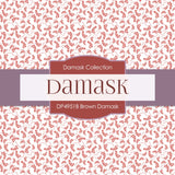 Brown Damask Digital Paper DP4951B - Digital Paper Shop