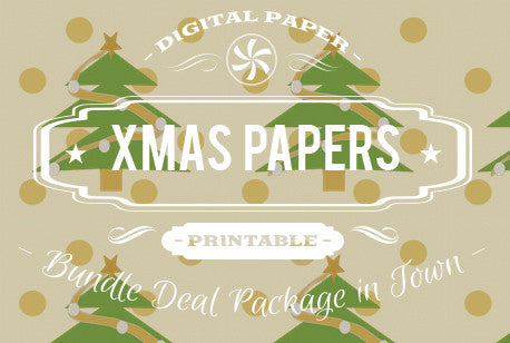 Digital Papers - Christmas Papers Bundle Deal - Digital Paper Shop