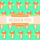 Reindeer Digital Paper DP6136 - Digital Paper Shop