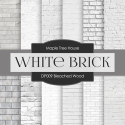 Bleached Brick Digital Paper DP009 - Digital Paper Shop