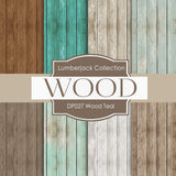 Wood Teal Digital Paper DP027A - Digital Paper Shop