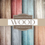 Wood Sunset Digital Paper DP028 - Digital Paper Shop