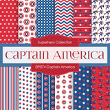 Captain America Digital Paper DP074 - Digital Paper Shop