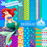 The Little Mermaid Digital Paper DP078 - Digital Paper Shop