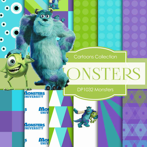 Monsters Digital Paper DP1032 - Digital Paper Shop