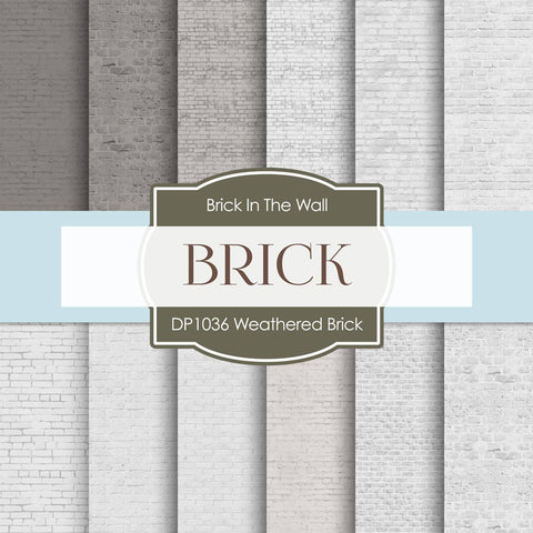 Weathered Bricks Digital Paper DP1036 - Digital Paper Shop