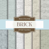 Teal Brick Digital Paper DP1037 - Digital Paper Shop