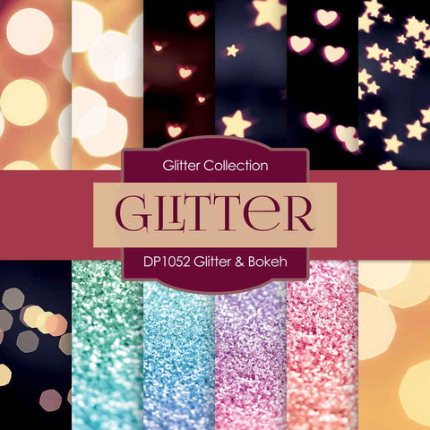 Glitter Bokeh Digital Paper DP1052 - Digital Paper Shop