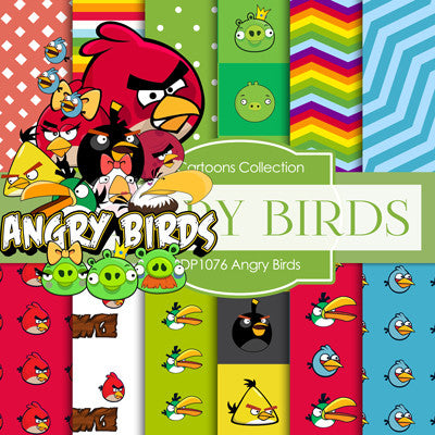 Angry Birds Digital Paper DP1076 - Digital Paper Shop