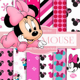 Minnie Mouse Baby Digital Paper DP1085 - Digital Paper Shop