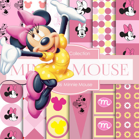 Minnie Mouse Digital Paper DP1086 - Digital Paper Shop