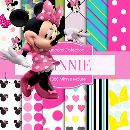 Minnie Mouse Digital Paper DP1088 - Digital Paper Shop