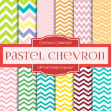 Pastel Chevron Digital Paper DP114 - Digital Paper Shop