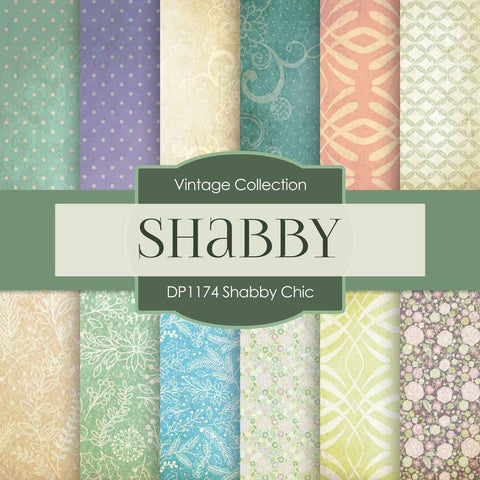 Shabby Chic Digital Paper DP1174 - Digital Paper Shop