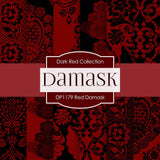 Red Damask Digital Paper DP1179 - Digital Paper Shop