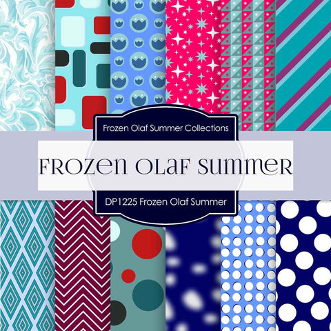 Frozen Olaf Summer Digital Paper DP1225 - Digital Paper Shop - 1