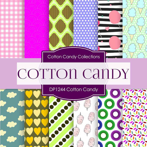 Cotton Candy Digital Paper DP1244 - Digital Paper Shop - 1