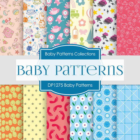Baby Patterns Digital Paper DP1275 - Digital Paper Shop