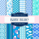 Baby Blue Chevron Digital Paper DP1277 - Digital Paper Shop