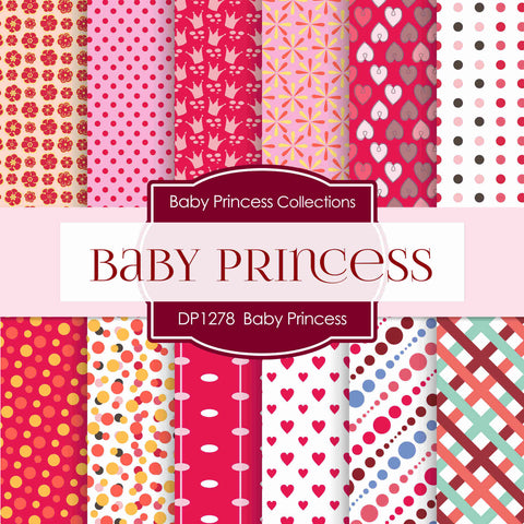 Baby Princess Digital Paper DP1278 - Digital Paper Shop