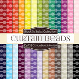 Curtain Beads Muted Digital Paper DP128 - Digital Paper Shop