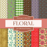 Floral Pattern Digital Paper DP1298 - Digital Paper Shop