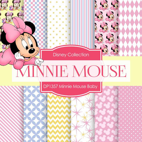 Minnie Mouse Baby Digital Paper DP1357 - Digital Paper Shop