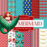 Little Mermaid Digital Paper DP1376 - Digital Paper Shop