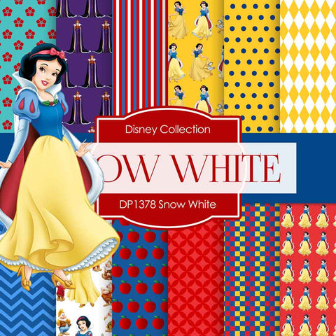 Snow White Digital Paper DP1378 - Digital Paper Shop