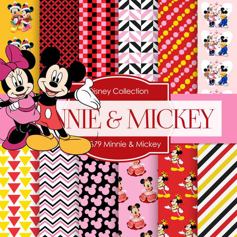 Minnie Mickey Digital Paper DP1379 - Digital Paper Shop