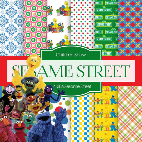 Sesame Street Digital Paper DP1386 - Digital Paper Shop