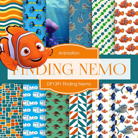 Finding Nemo Digital Paper DP1391 - Digital Paper Shop