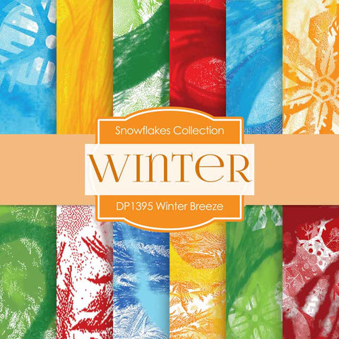 Winter Breeze Digital Paper DP1395 - Digital Paper Shop