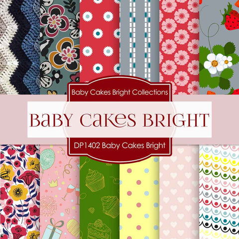 Baby Cakes Bright Digital Paper DP1402 - Digital Paper Shop