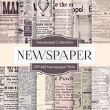 Newspapers Prints Digital Paper DP1462 - Digital Paper Shop