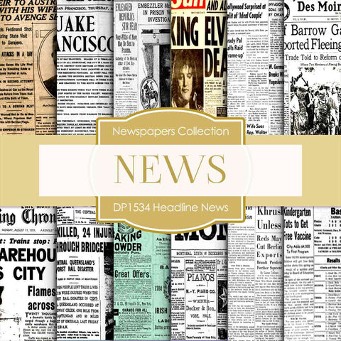 Headline News Digital Paper DP1534 - Digital Paper Shop