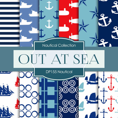 Nautical Digital Paper DP155 - Digital Paper Shop