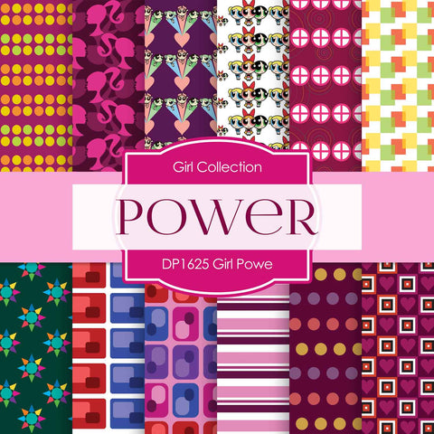 Girl Power Digital Paper DP1625 - Digital Paper Shop